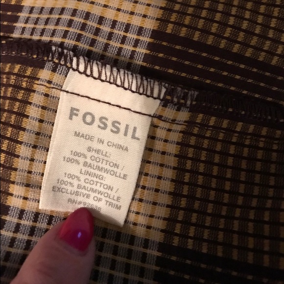 Fossil Madeline Fit & Flare Plaid Dress - Picture 13 of 13
